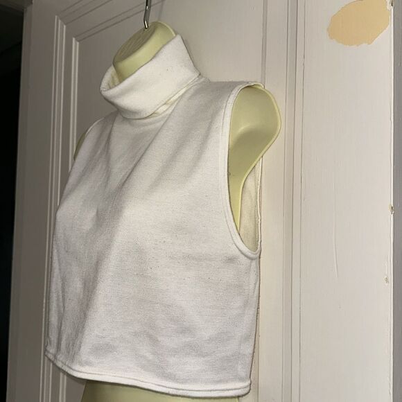 Vintage White Stag arctic white acrylic/spandex turtleneck dickie layer top - Picture 3 of 7